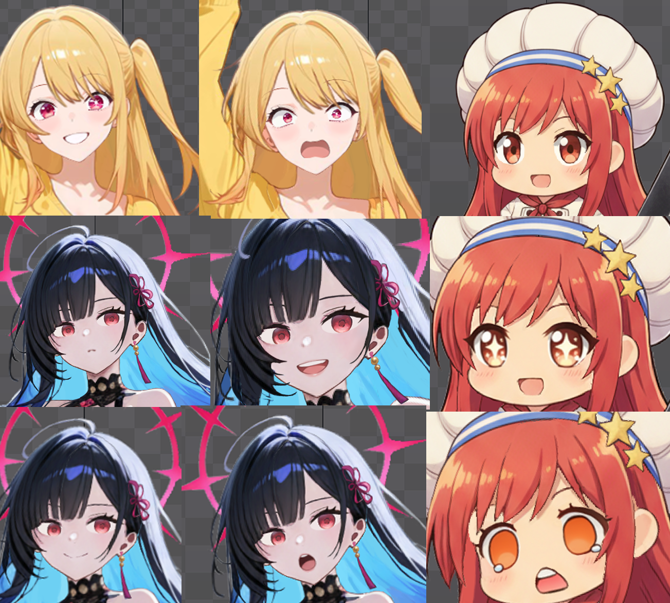 캐릭터 표정 중심 애니메이션 